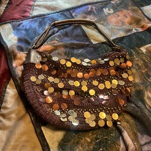 Cute bronze brown gold purse